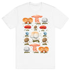 Butt Mushroom Pattern T-Shirt