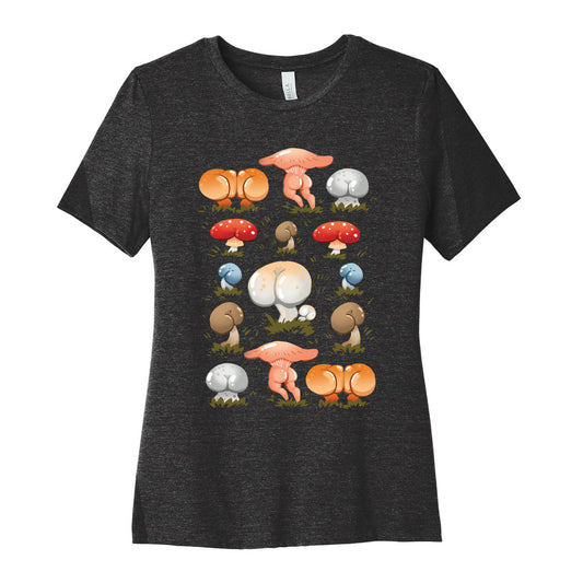 Butt Mushroom Pattern Women's Cotton Tee