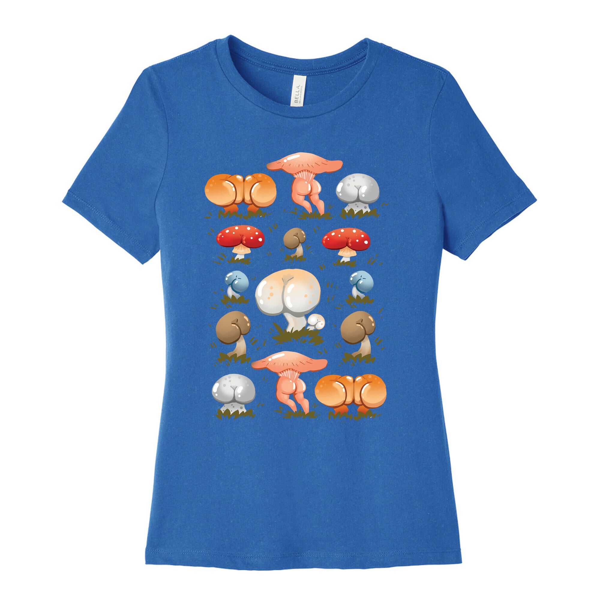 Butt Mushroom Pattern Women's Cotton Tee