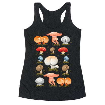 Butt Mushroom Pattern Racerback Tank
