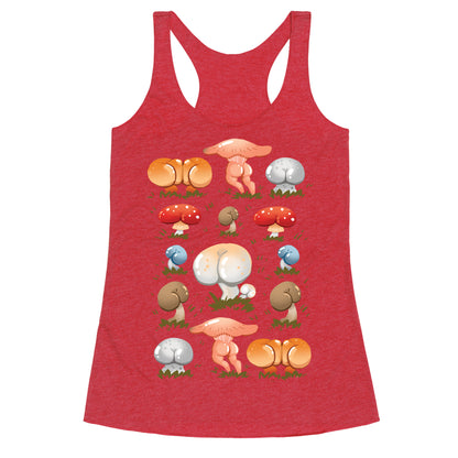 Butt Mushroom Pattern Racerback Tank