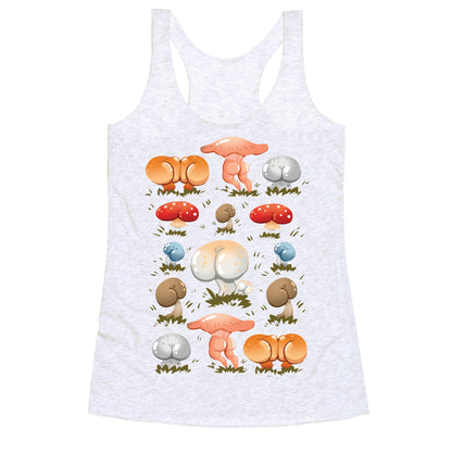 Butt Mushroom Pattern Racerback Tank