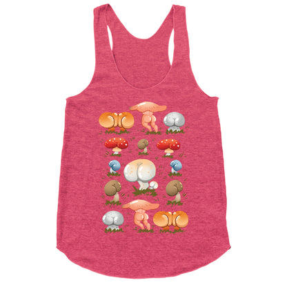 Butt Mushroom Pattern Racerback Tank