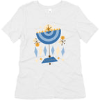 Mid-Century Modern Menorah (Hanukkah) Women's Triblend Tee