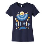 Mid-Century Modern Menorah (Hanukkah) Women's Cotton Tee
