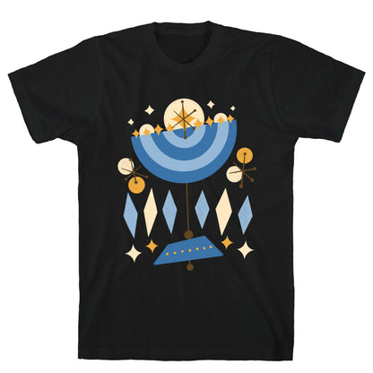 Mid-Century Modern Menorah (Hanukkah) T-Shirt