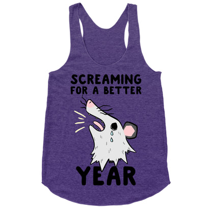 Screaming For A Better Year Racerback Tank