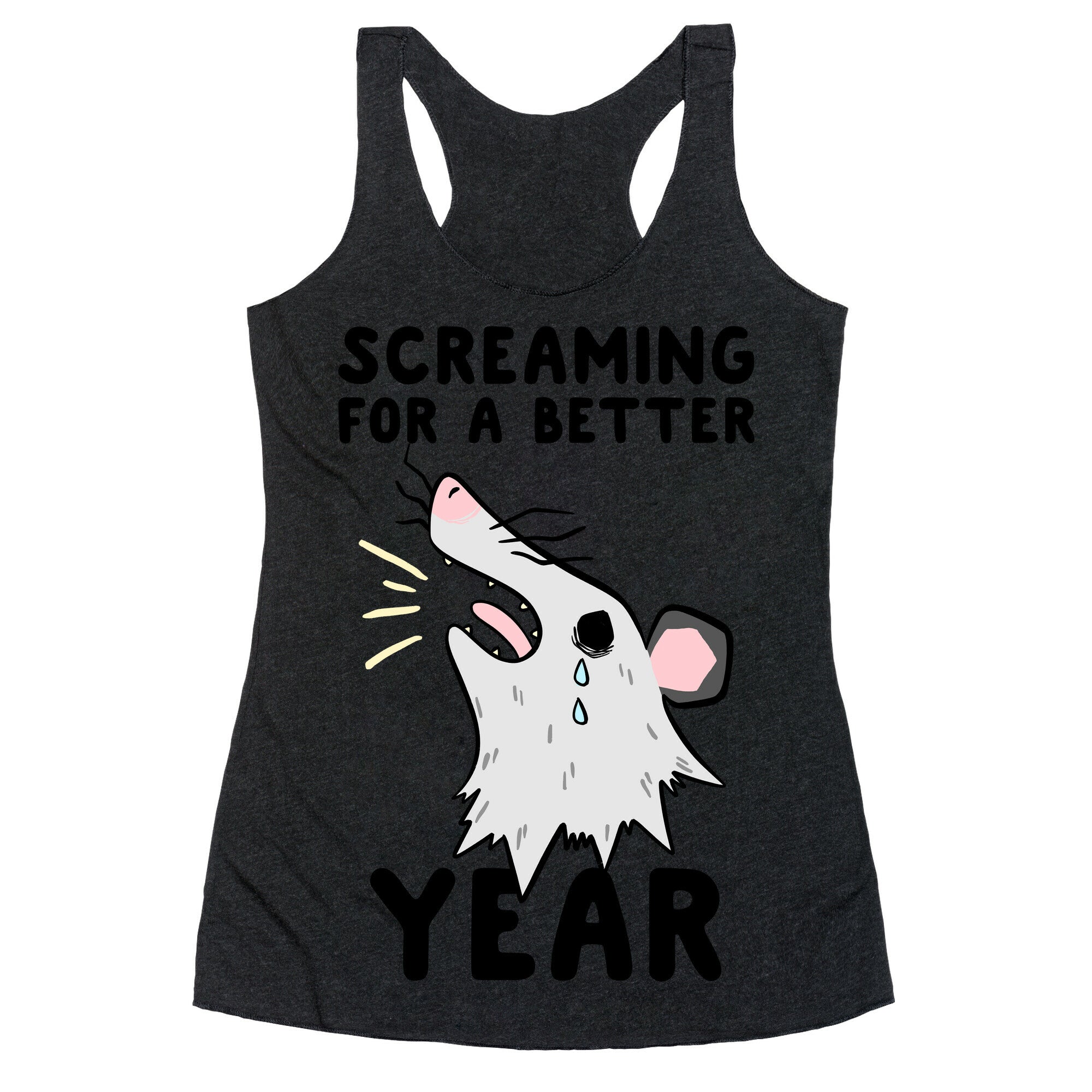 Screaming For A Better Year Racerback Tank