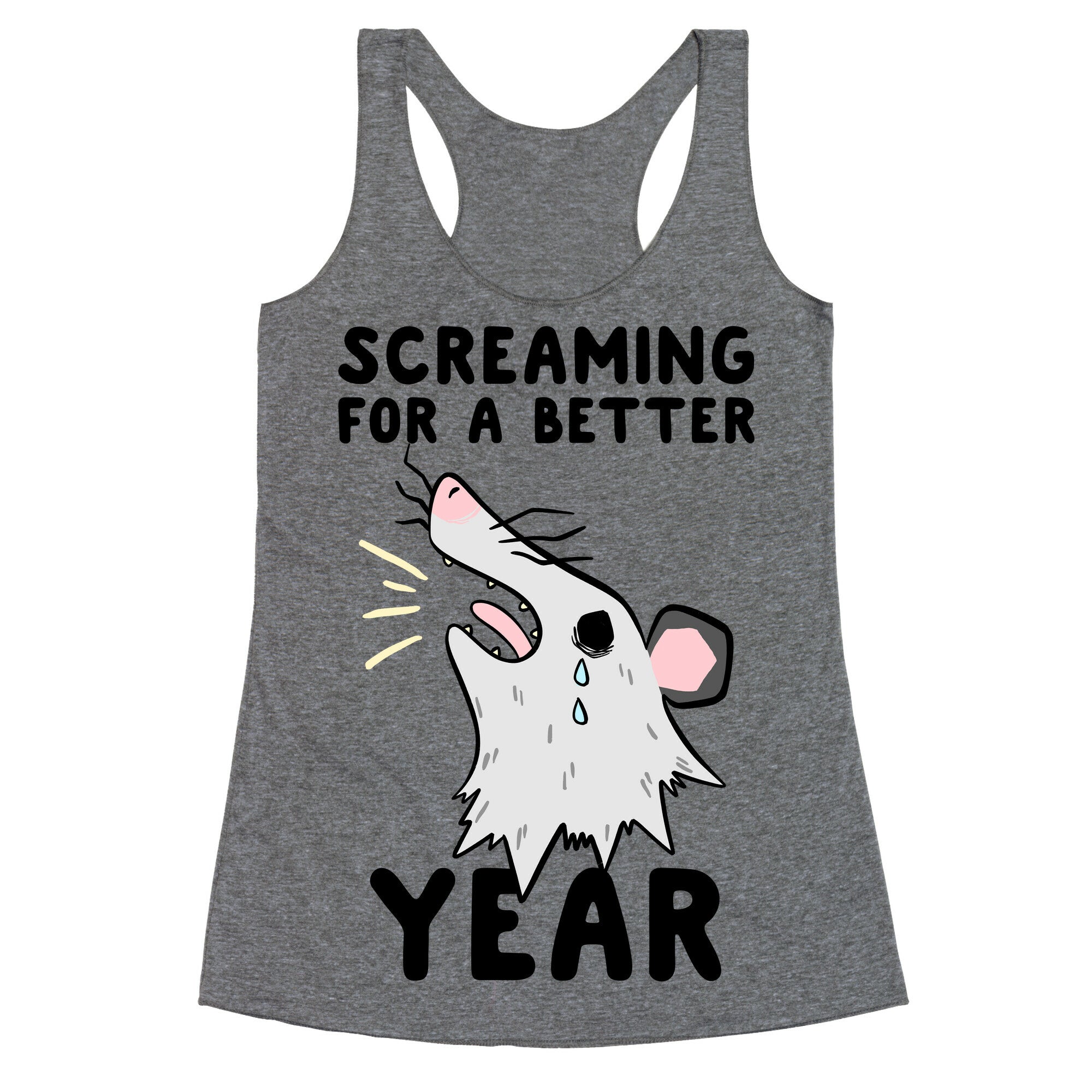 Screaming For A Better Year Racerback Tank