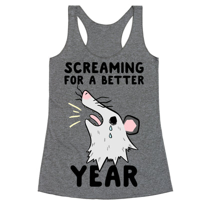 Screaming For A Better Year Racerback Tank