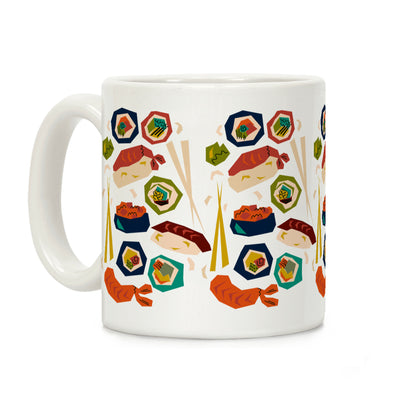 Mid-Century Modern Sushi Pattern Coffee Mug