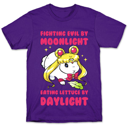 Fighting Evil By Moonlight Eating Lettuce By Daylight T-Shirt