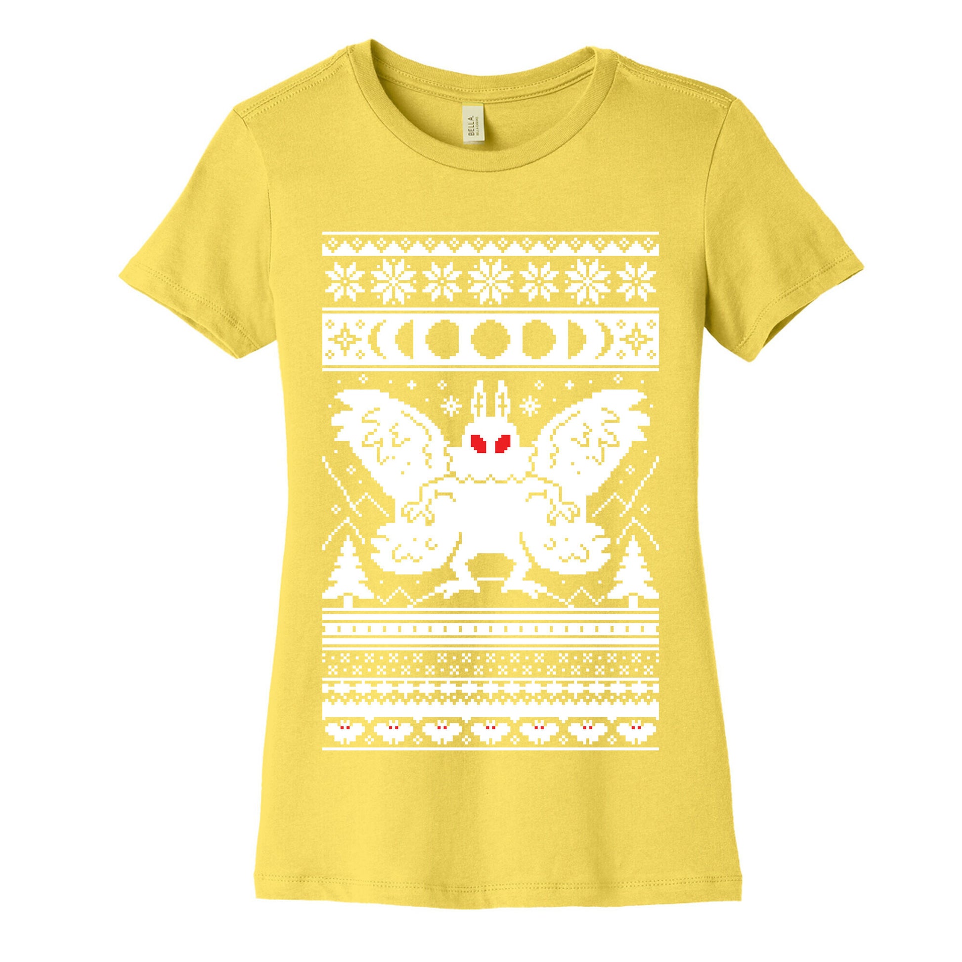 Mothman Ugly Sweater Pattern Women's Cotton Tee
