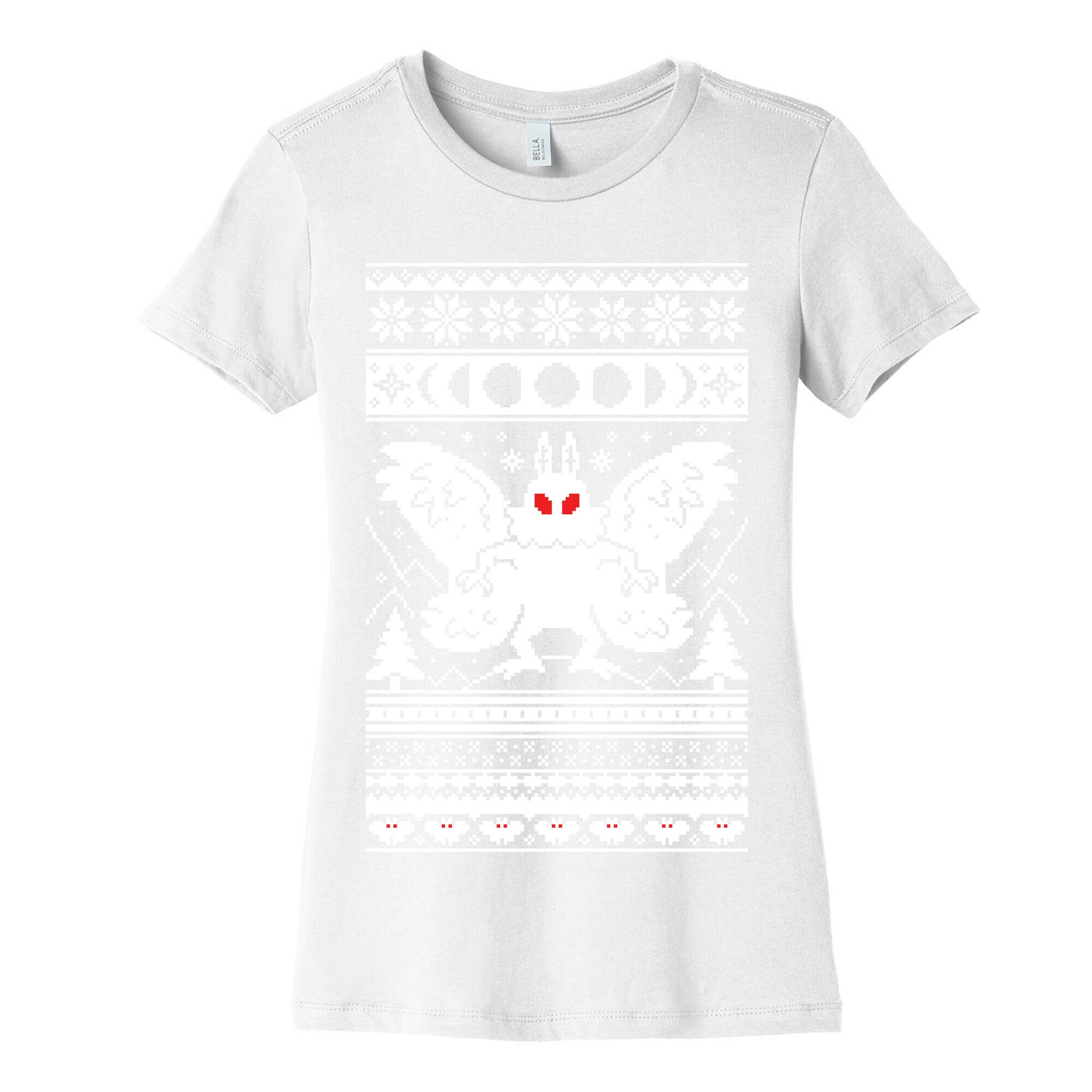 Mothman Ugly Sweater Pattern Women's Cotton Tee