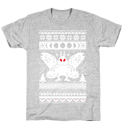 Mothman Ugly Sweater Pattern T-Shirt