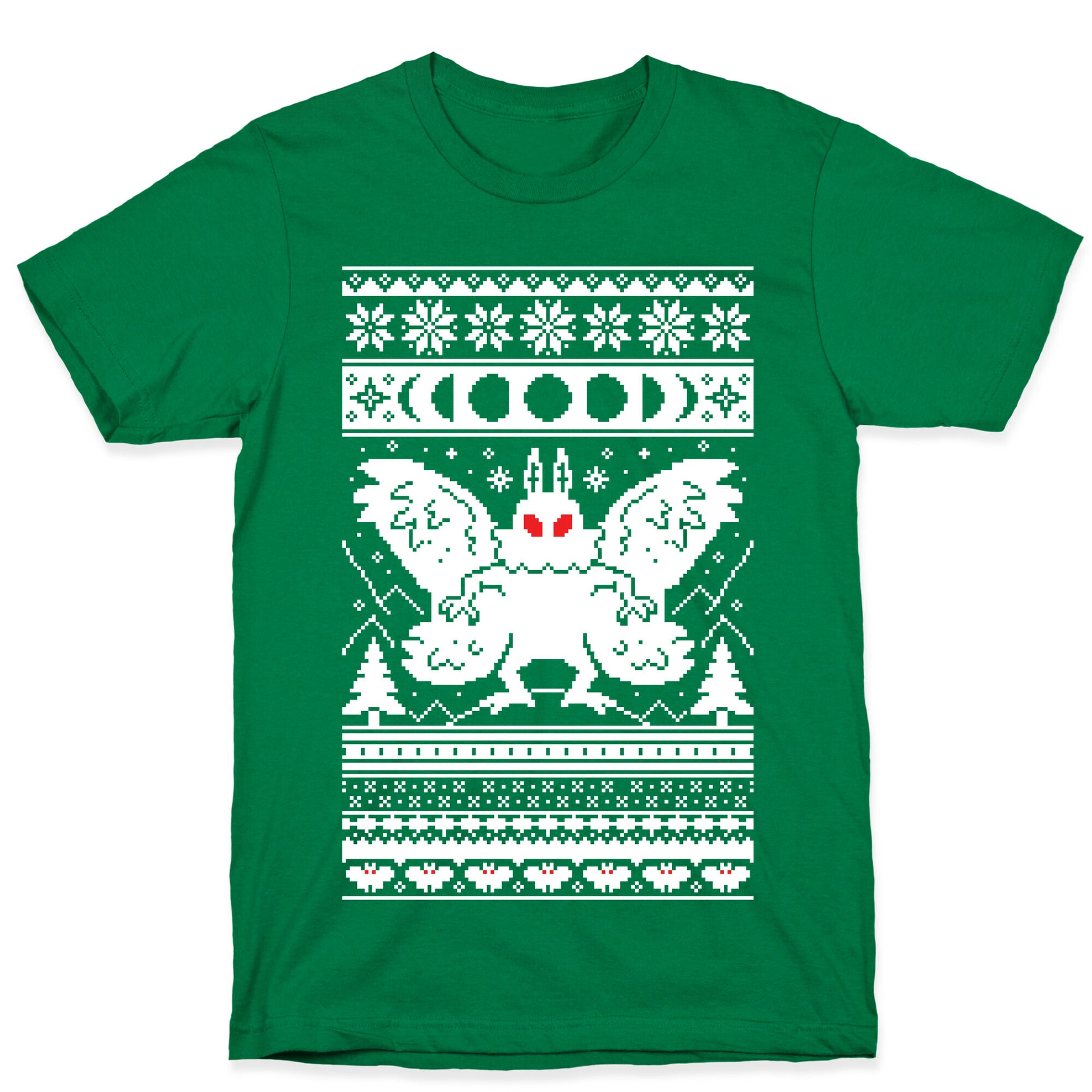 Mothman Ugly Sweater Pattern T-Shirt