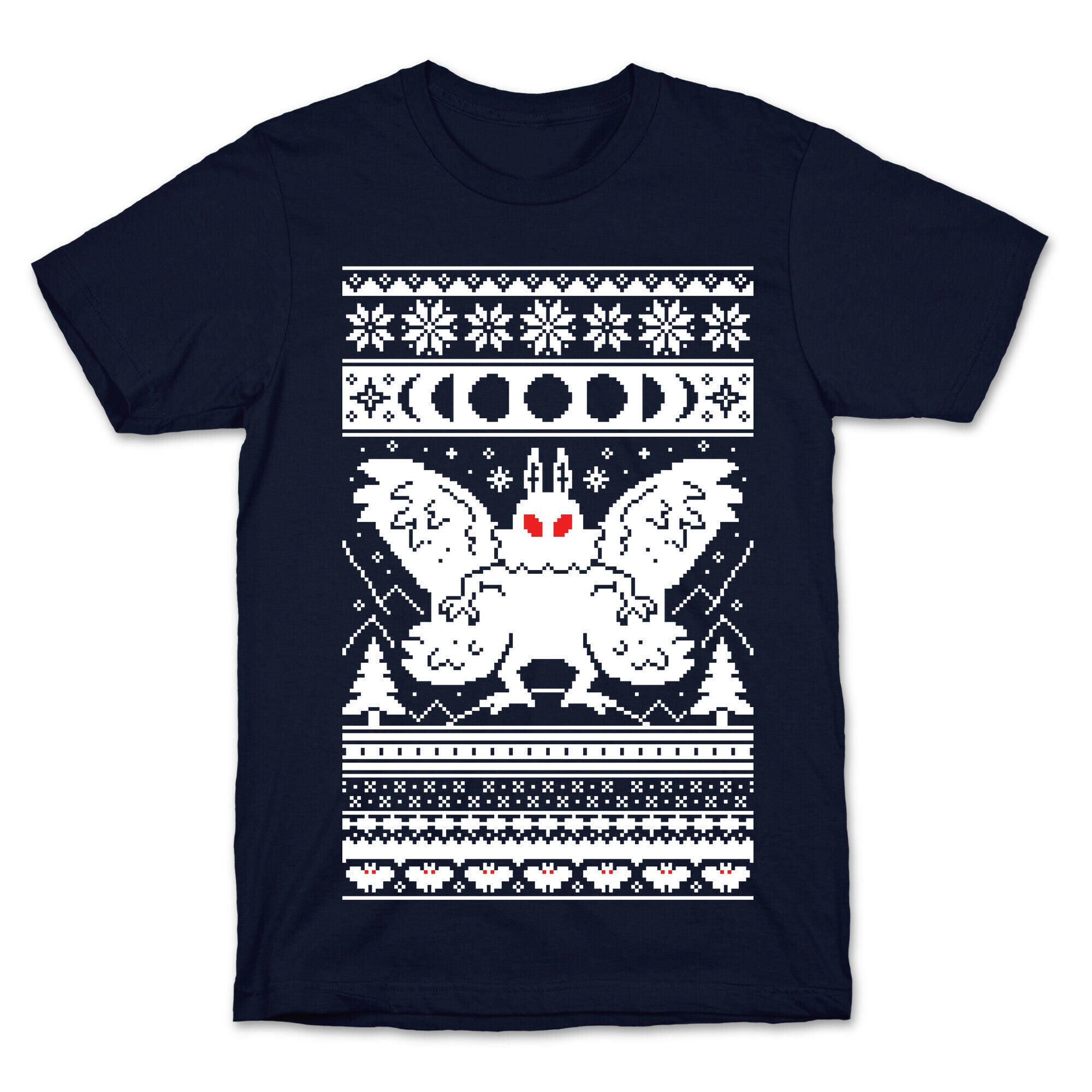 Mothman Ugly Sweater Pattern T-Shirt