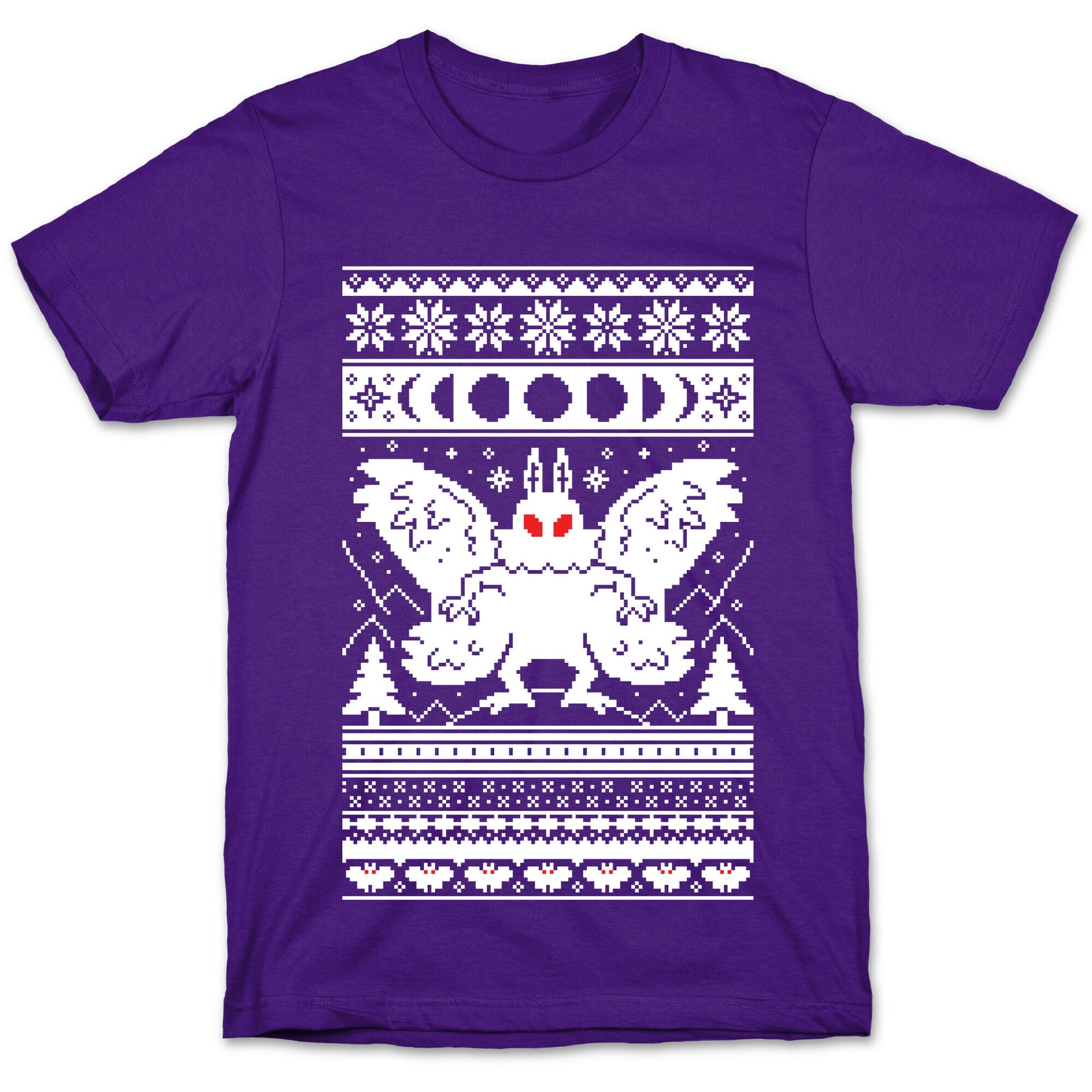 Mothman Ugly Sweater Pattern T-Shirt