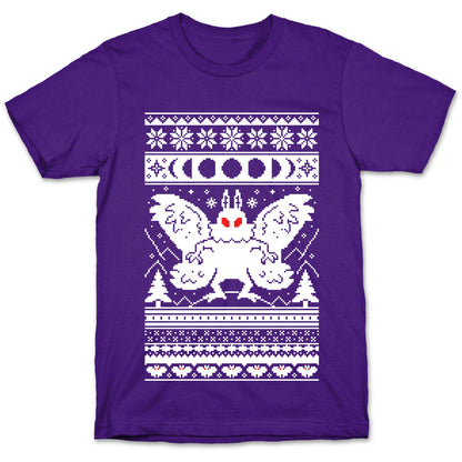 Mothman Ugly Sweater Pattern T-Shirt