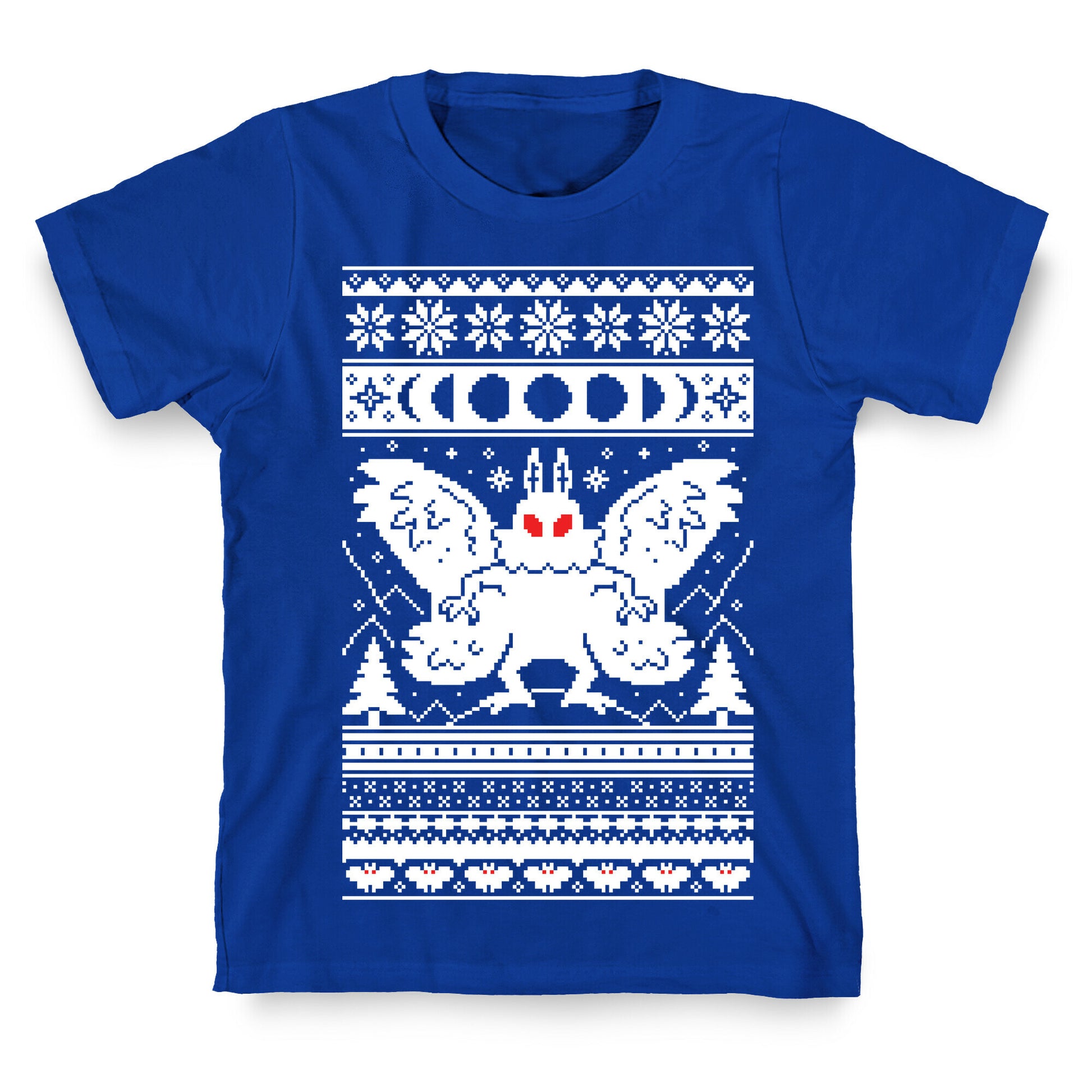 Mothman Ugly Sweater Pattern T-Shirt