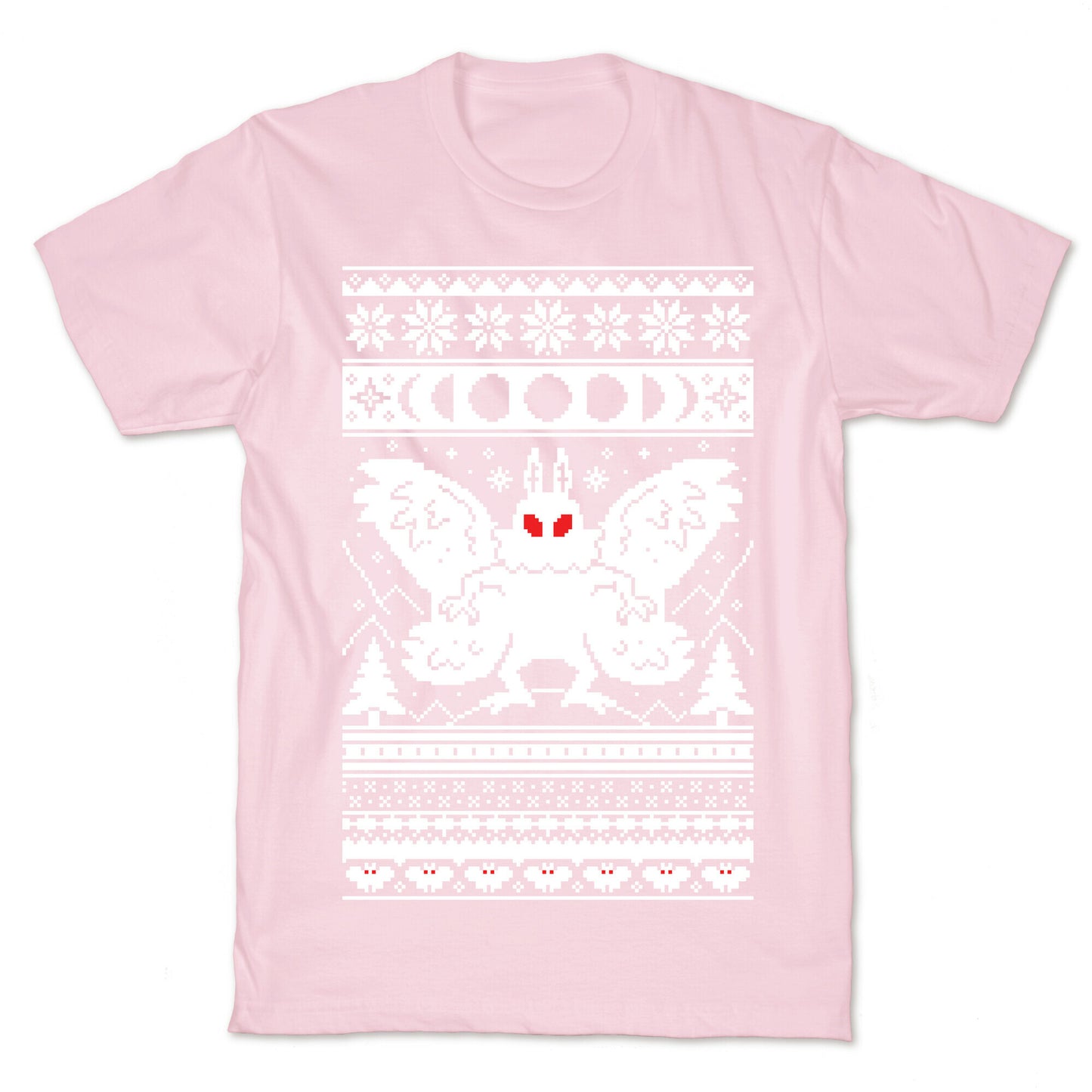 Mothman Ugly Sweater Pattern T-Shirt