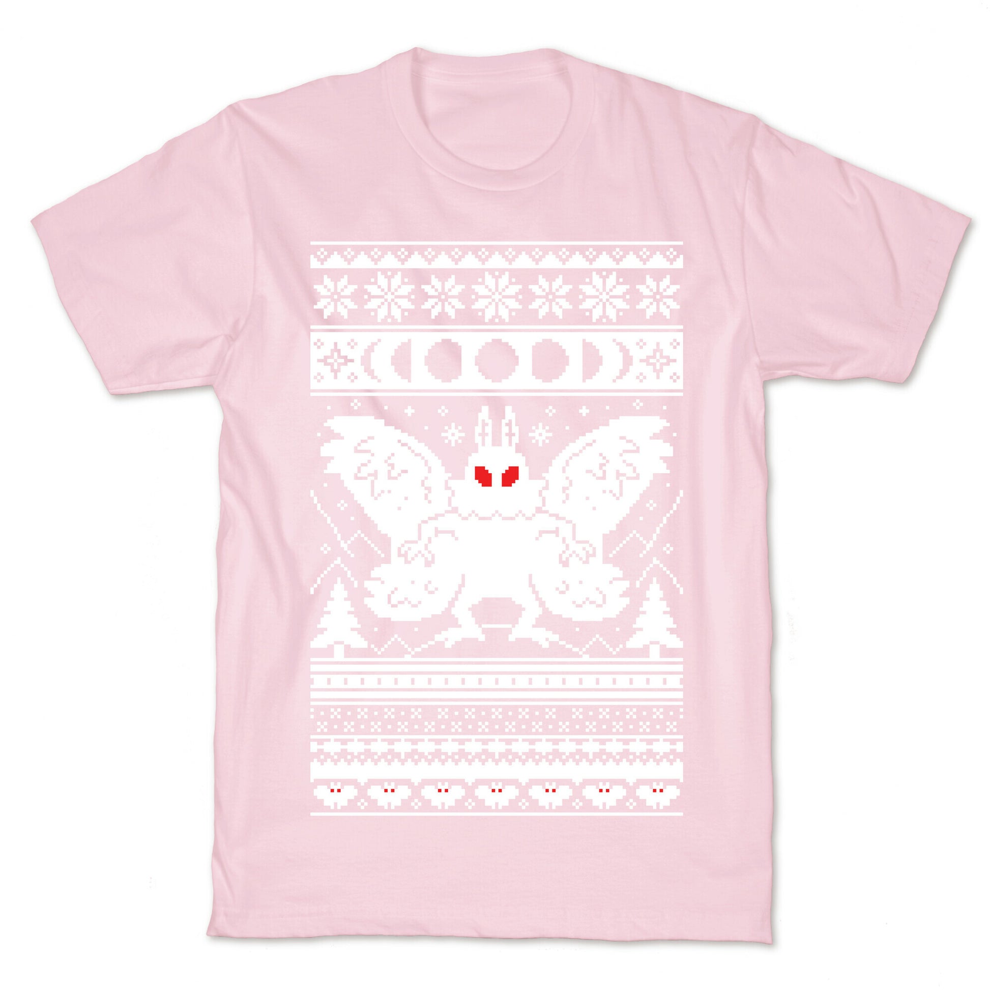 Mothman Ugly Sweater Pattern T-Shirt
