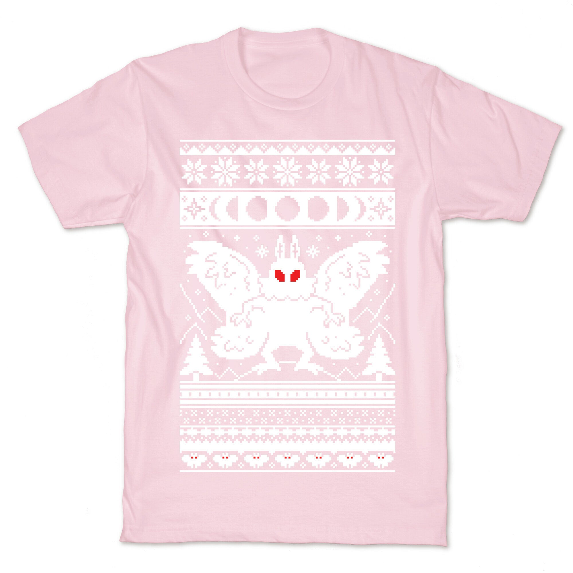 Mothman Ugly Sweater Pattern T-Shirt