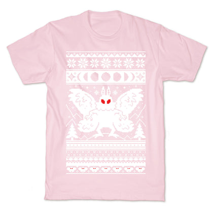 Mothman Ugly Sweater Pattern T-Shirt