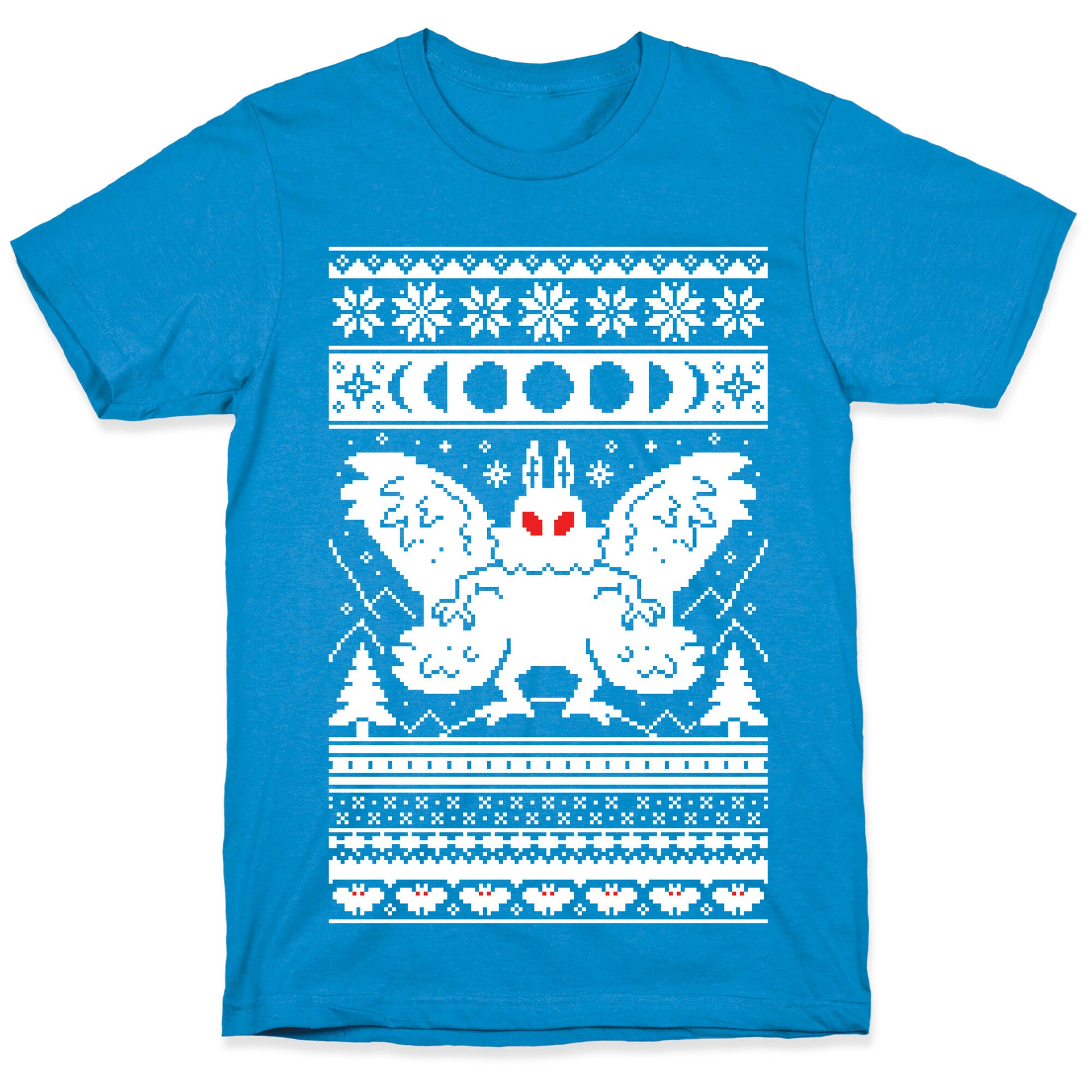 Mothman Ugly Sweater Pattern T-Shirt