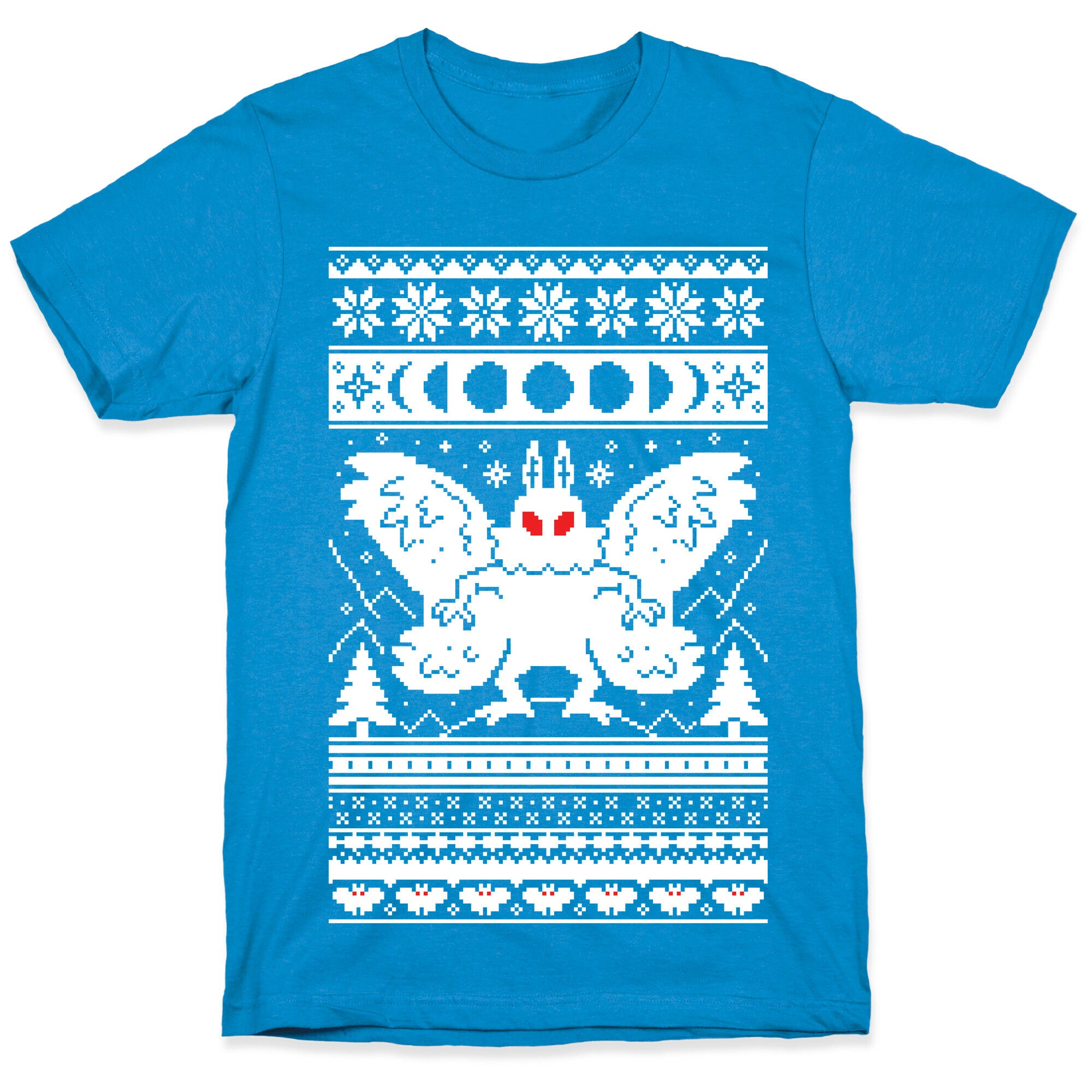 Mothman Ugly Sweater Pattern T-Shirt