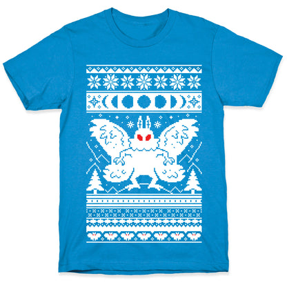 Mothman Ugly Sweater Pattern T-Shirt