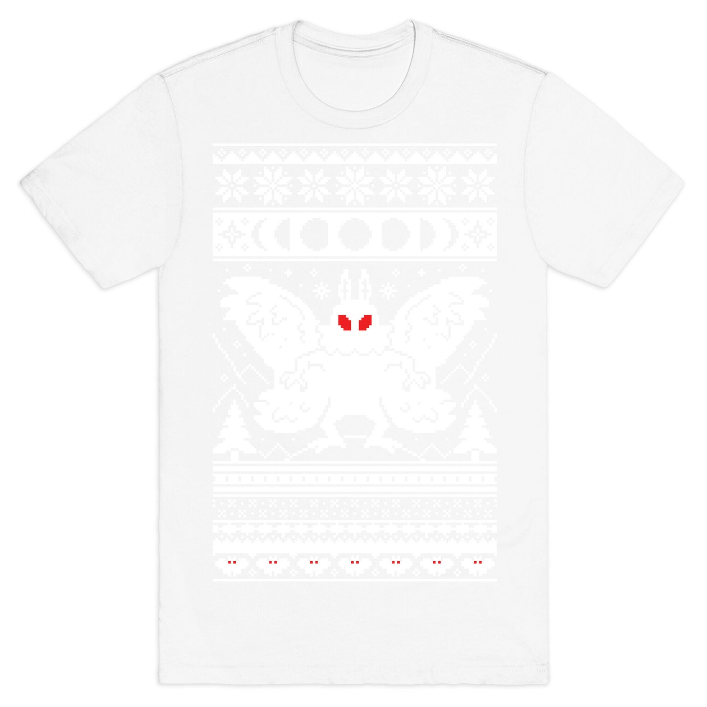 Mothman Ugly Sweater Pattern T-Shirt