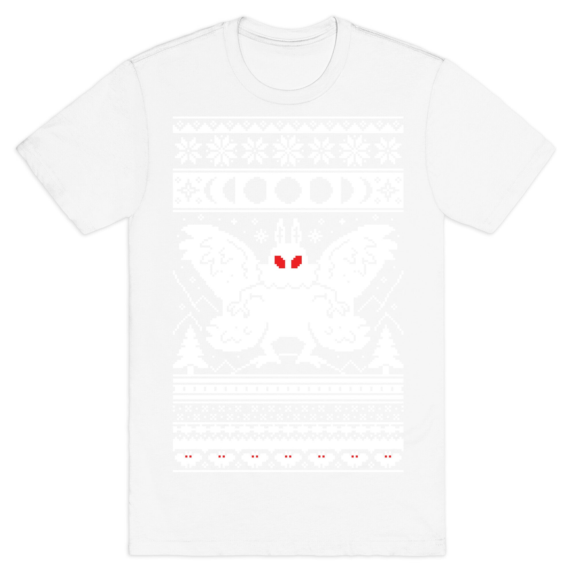 Mothman Ugly Sweater Pattern T-Shirt