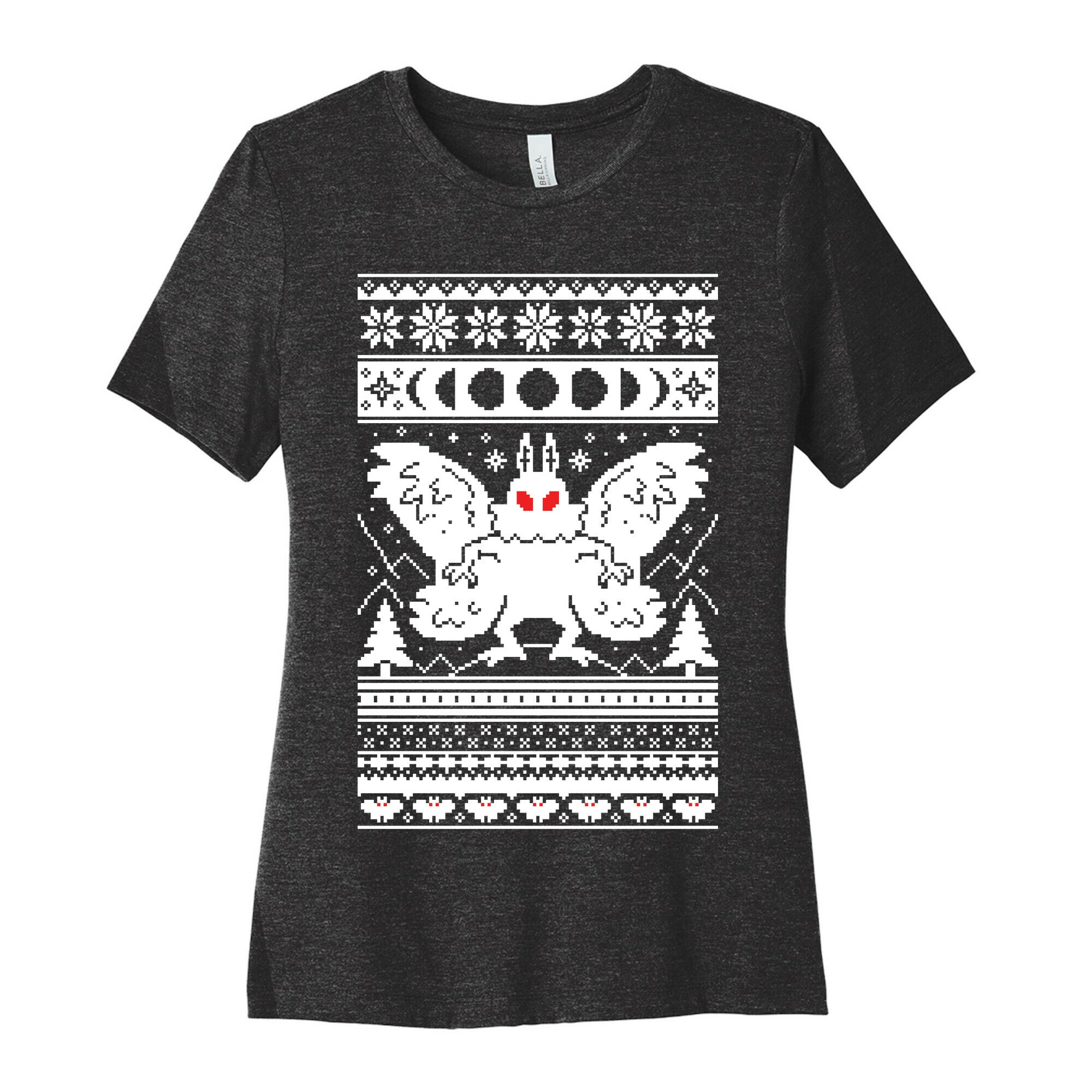 Mothman Ugly Sweater Pattern Women's Cotton Tee