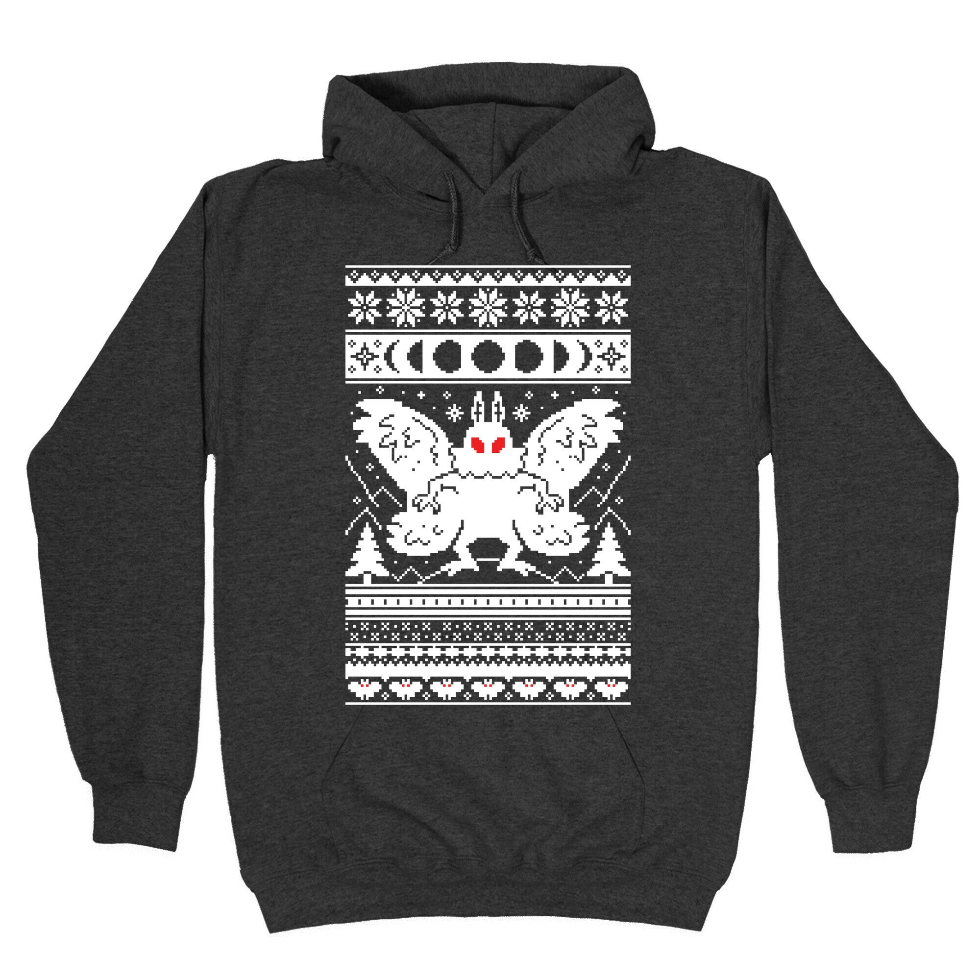 Mothman Ugly Sweater Pattern Hoodie