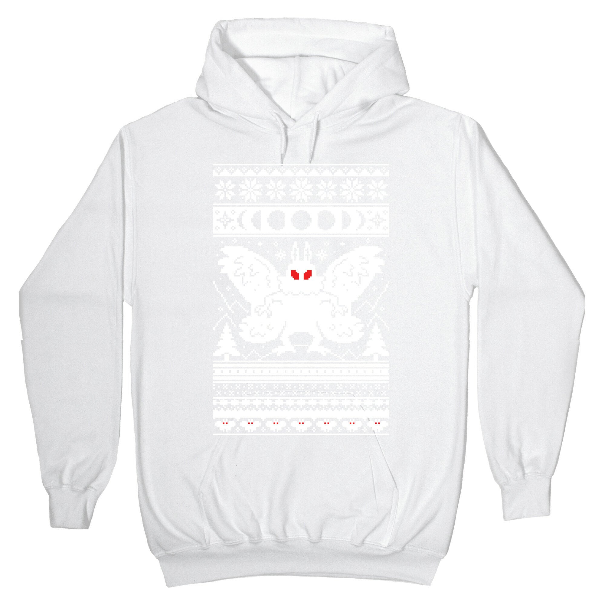 Mothman Ugly Sweater Pattern Hoodie
