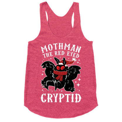 Mothman The Red Eyed Cryptid Racerback Tank