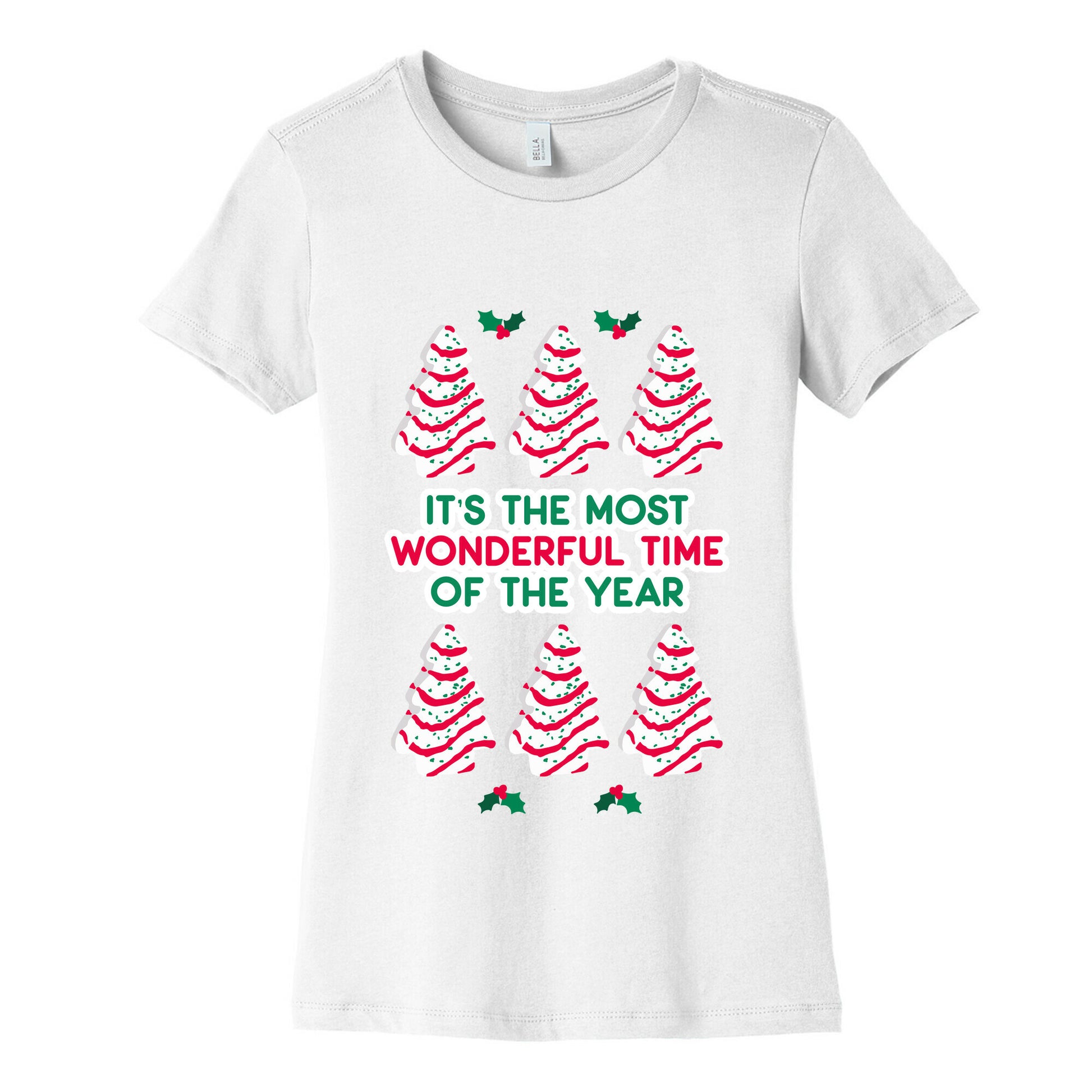It's the Most Wonderful Time of the Year (Holiday Tree Cake Time) Women's Cotton Tee