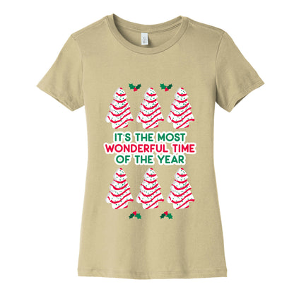 It's the Most Wonderful Time of the Year (Holiday Tree Cake Time) Women's Cotton Tee