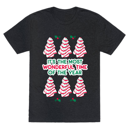 It's the Most Wonderful Time of the Year (Holiday Tree Cake Time) Unisex Triblend Tee