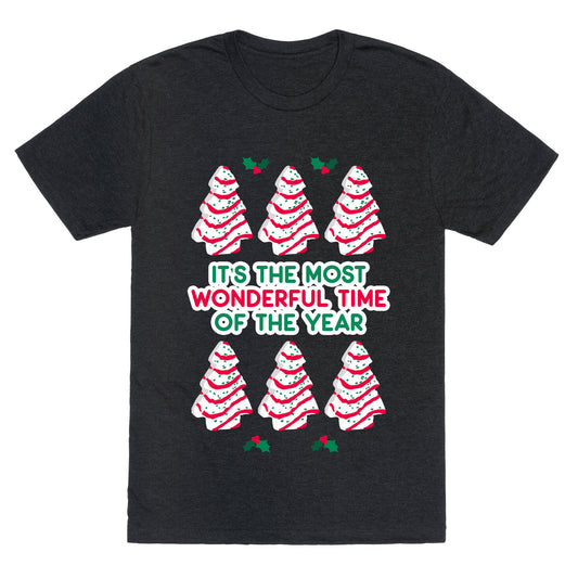 It's the Most Wonderful Time of the Year (Holiday Tree Cake Time) Unisex Triblend Tee