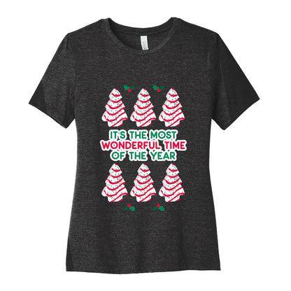 It's the Most Wonderful Time of the Year (Holiday Tree Cake Time) Women's Cotton Tee