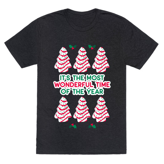 It's the Most Wonderful Time of the Year (Holiday Tree Cake Time) Unisex Triblend Tee