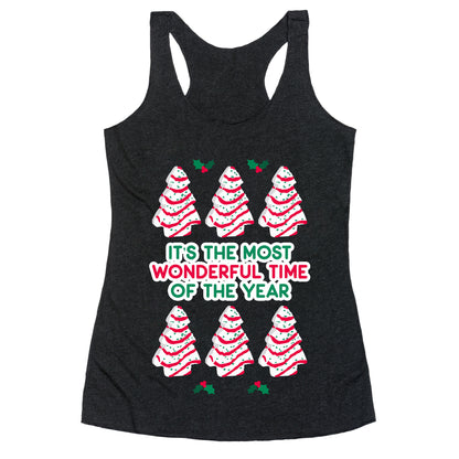 It's the Most Wonderful Time of the Year (Holiday Tree Cake Time) Racerback Tank