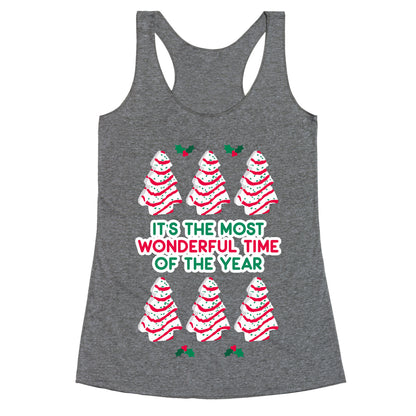 It's the Most Wonderful Time of the Year (Holiday Tree Cake Time) Racerback Tank