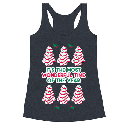 It's the Most Wonderful Time of the Year (Holiday Tree Cake Time) Racerback Tank