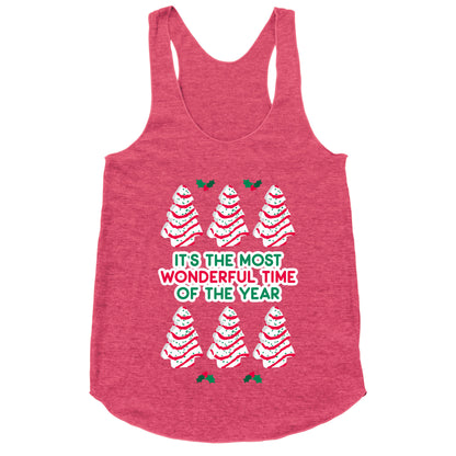 It's the Most Wonderful Time of the Year (Holiday Tree Cake Time) Racerback Tank