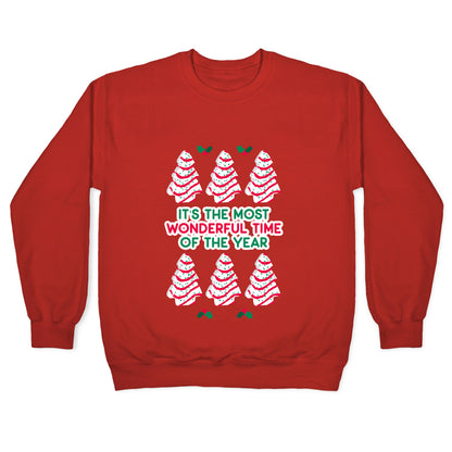 It's the Most Wonderful Time of the Year (Holiday Tree Cake Time) Crewneck Sweatshirt