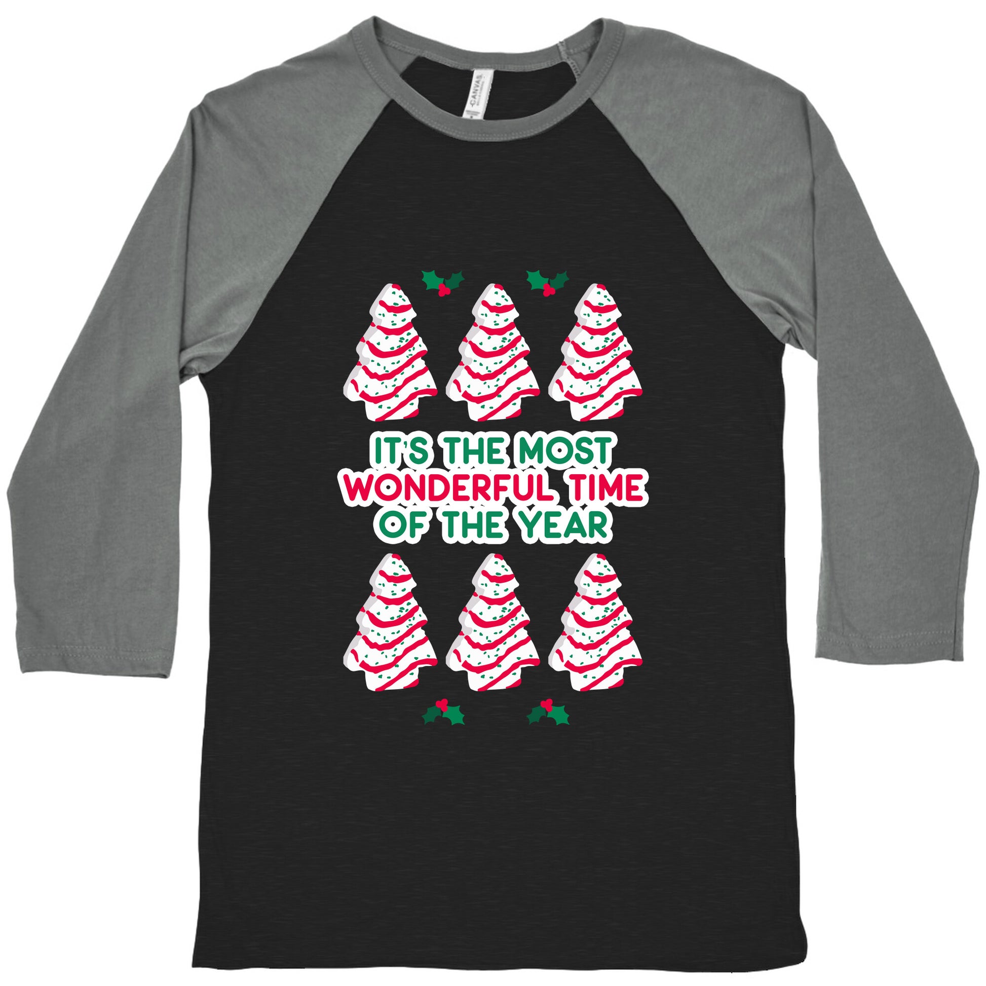It's the Most Wonderful Time of the Year (Holiday Tree Cake Time) Baseball Tee