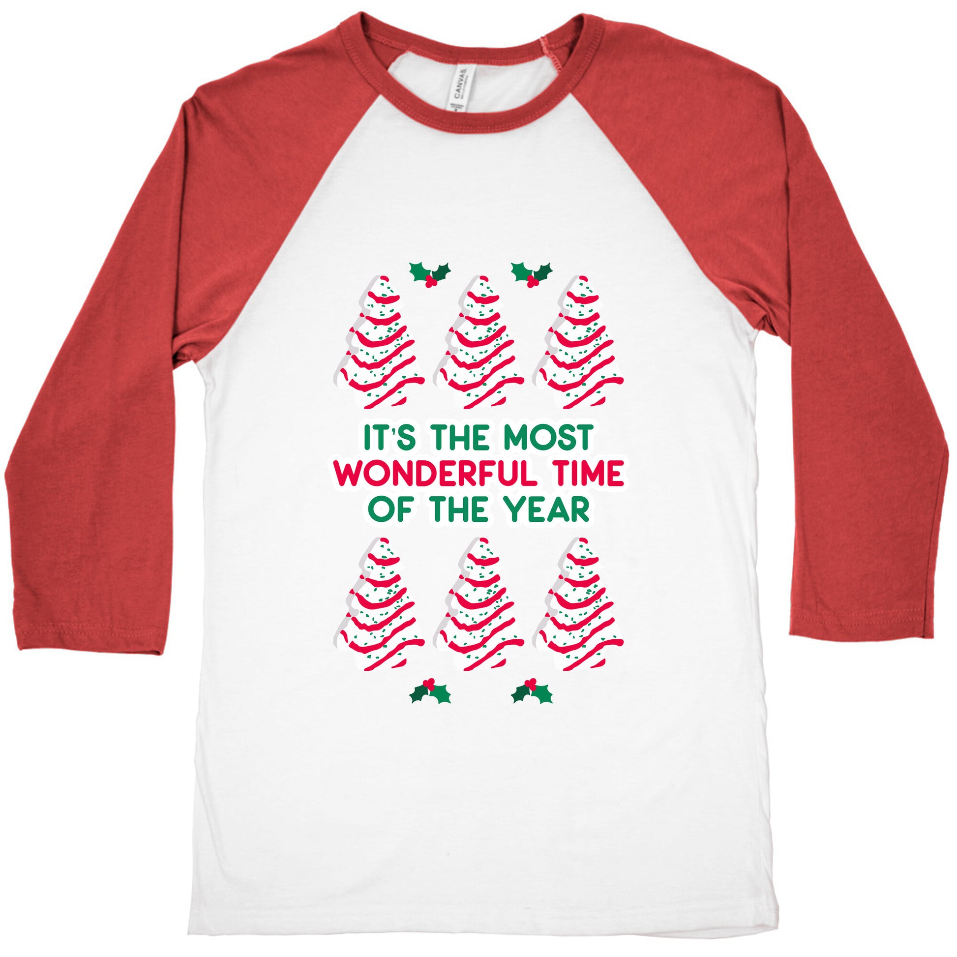 It's the Most Wonderful Time of the Year (Holiday Tree Cake Time) Baseball Tee